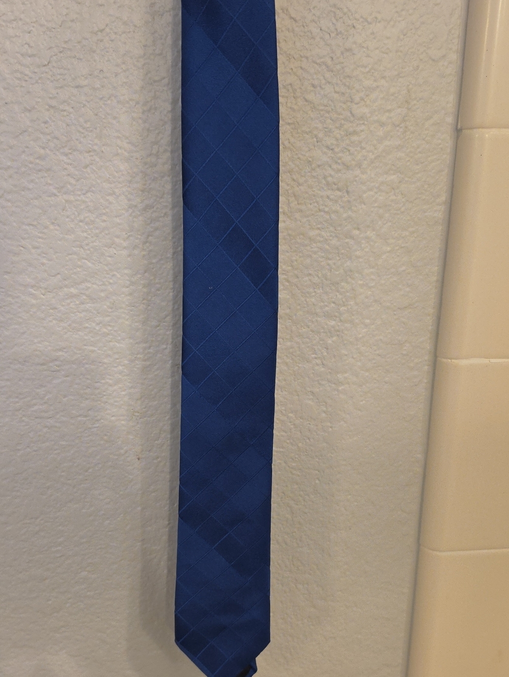 Van Heusen Royal Blue Diamond-Check Tie